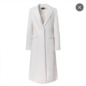 Alice & Olivia Vegan leather coat-  White, XS